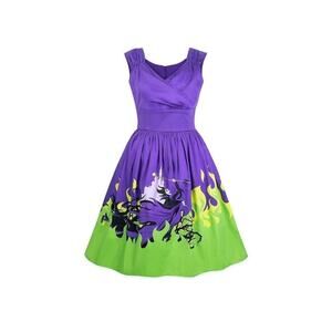 NWT Disney Parks Dress Shop Collection Maleficent Dragon Villain Dress XS S